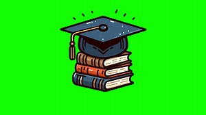 Download 2d graduation cap with green screen. Looping Animation. for free