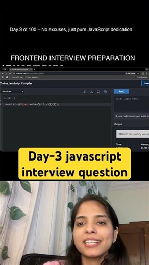 Day 3/100 🚀 JavaScript Output Challenge #shorts #javascript #frontenddeveloper