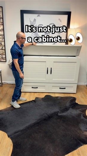 The Smoothest Cabinet Bed Setup You’ll Ever See #spaceSavingFurniture #smallspaceliving #homeinspo