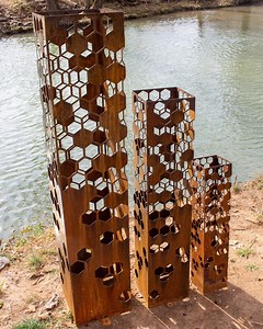 Beehive Garden Columns - Garden Decor - Garden Statue - Well Cover - Landscape Light Cover - Etsy