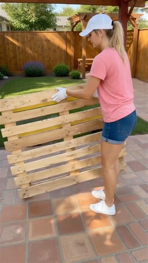 From Pallet to Stylish Garden Bench 😍🪵 | Easy DIY Project #diy #homedecor