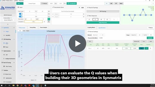 Calculating Q-value impact for Microstrip Filters with Open Loop Coupled Resonators