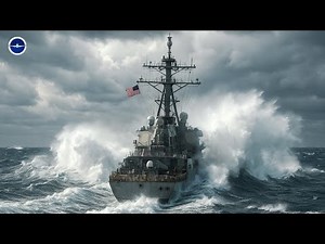 How Powerful US Navy Destroyers Battle Giant Scary Waves at High Speed in Middle of the Ocean