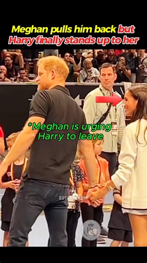 Meghan keeps pulling Harry away, but he finally stands up to her #PrinceHarry #MeghanMarkle