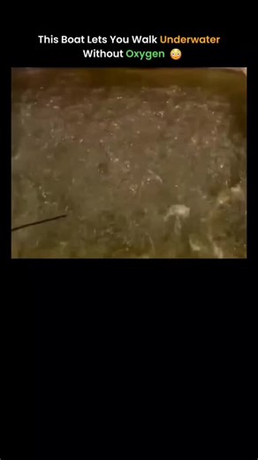 Upfacting on Instagram: "This vessel uses a built-in underwater viewing system that creates a dry chamber below the waterline. When deployed, the chamber displaces water and forms an air-filled tunnel down to the riverbed, allowing people to walk below the surface without any diving equipment. Clear walls and controlled pressure make it possible to explore underwater terrain safely and comfortably—turning a simple boat into a compact, accessible observation platform. credit to original owner (no