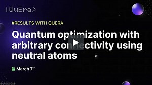 Results with QuEra: Quantum optimization with arbitrary connectivity using neutral atoms (with captions)