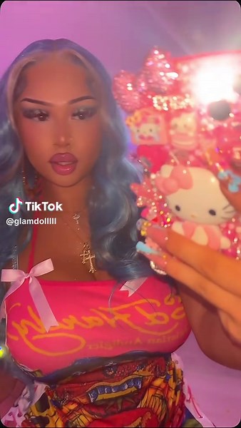 Creative Hairstyles with Blue Wigs and Glitter