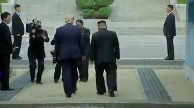 This is video of the 20 historic steps President Trump took today. He became the first sitting American commander-in-chief to set foot in North Korea. | Fox 8 News