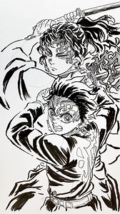 17K views · 797 reactions | Speed drawing stickman Tanjiro and Yoriichi This is my homepage,I put all my favorite drawing tools in ithttps://linktr.ee/mcdrawanime#shorts #anime #drawing | mcpainted | Facebook