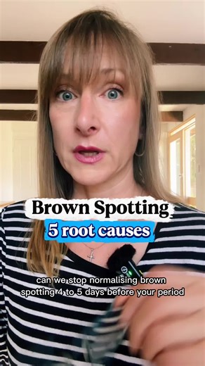 If you spot brown for 4–5 days before your period, please don’t automatically write it off as “just my normal.” Yes, brown blood is old blood — but the reason it’s there matters, especially if you’re trying to conceive. And here’s where so many women get stuck: 👉 You test progesterone. 👉 It comes back “normal.” 👉 You’re told everything is fine. 👉 But the spotting keeps happening. That’s because low progesterone is often the downstream effect, not the root cause. 💬 Comment RESET and I’ll sen