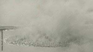 Mesmerizing giant geothermal mud bubbling with steam in slow-motion