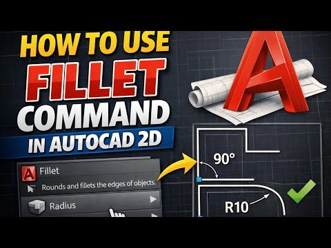 How To Use Fillet Command In Autocad 2D