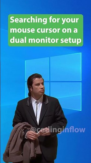 Searching for your mouse cursor on a dual monitor setup 💀 #programmerhumor #programmingmemes #memes