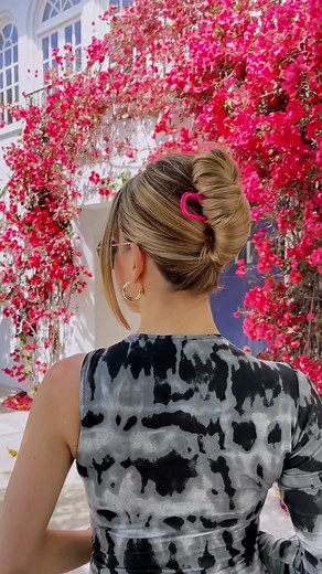 French Twist Hair Tutorial with Deborah Pagani Fuchsia Hair Pin