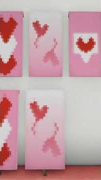 Valentine's Day Hearts MC Banner💕#minecraft #mctutorial #heart #vday #valentinesday #minecraftbanner