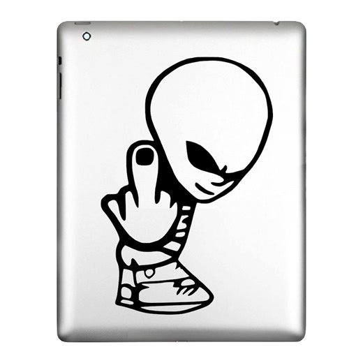 Alien Giving the Middle Finger, Flip Off, Flipping the Bird, Humorous, Decal Sticker - Etsy