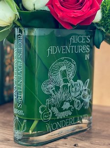 Engraved Glass Book Vase: Literary Home Decor, Book Lover Gift - Etsy