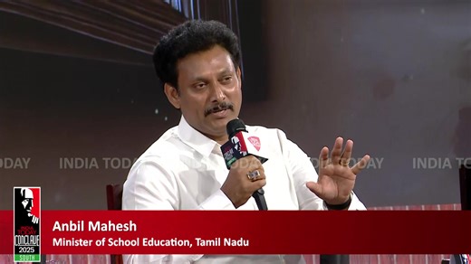 How language policy shaped Tamil Nadu & Karnataka? “Two-language policy done excellently beats three-language policy in Tamil Nadu,” says Anbil Mahesh. #IndiaTodayConclaveSouth #Educationpolicy | Anbil Mahesh Poyyamozhi & Madhu Bangarappa | India Today