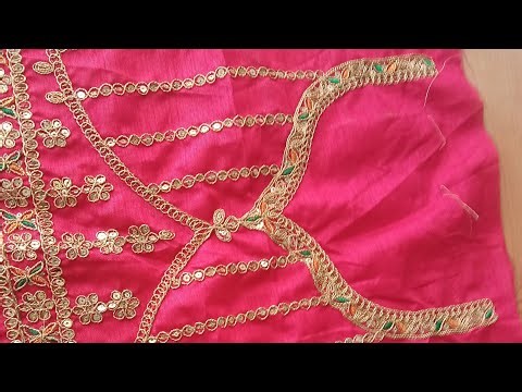 LIVE🔥🔥 कपड़े पर डिजाइन अधुरा हो तब ब्लाउज तैयार करना सबसे बड़ा Task होता है 💯Katori blouse stitching