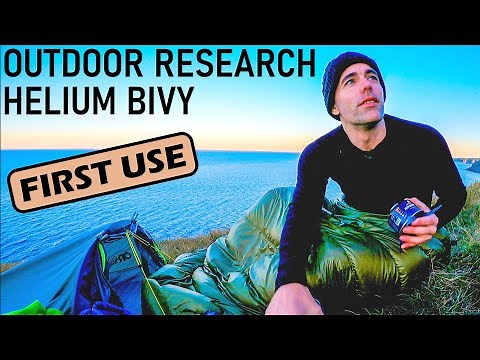 Wales wild bivvy camp | Outdoor Research Helium Bivy first use | Bivi review | Gower coast