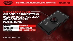 1pc 135mm x 74mm Universal Arbour Back Box Cutter - UN74135