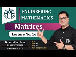 Matrices | Cayley–Hamilton Theorem (Part 1) | Engineering Mathematics | Lecture 16