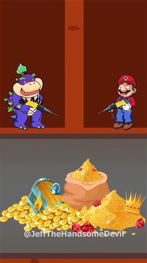 Will Mario Save His Rival Bowser Jr ? Treasure Hunt Challenge #mario #browser #kindness