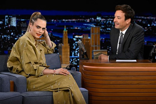 Why Cara Delevingne's bathroom has silhouettes of Jimmy Fallon's family