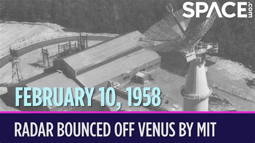 On February 10, 1958, scientists at MIT's Lincoln Laboratory bounced radar waves off of Venus. Space History Archives👉 https://space-com.visitlink.me/KQmYTh At the time, Venus was at a point in its orbit called inferior conjunction, where it is directly in between the Earth and the sun. Scientists beamed a radar signal toward Venus, which was about 28 million miles away at the time. It took about 5 minutes for the signal to bounce off of Venus and return to Earth. This was slightly shorter than