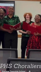 2.7K views · 60 reactions | Holiday Cheer Across the District  Portage High School’s Choraliers spread festive spirit throughout Portage Township School Corporation, performing at schools across the district and surprising staff at the administration building with a special holiday performance. Their talent truly shines! ✨ Video Credit: Portage Township School Corporation Portage High School- Portage Indiana | Portage.Life | Facebook