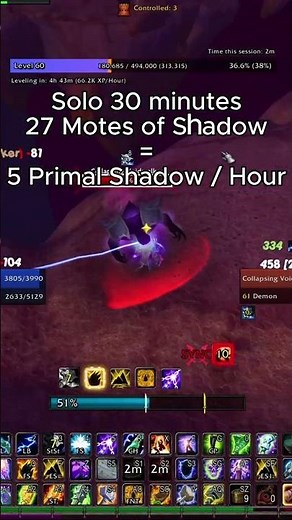 Void Ridge | TBC Classic | Motes of Shadow Farm + 77k XP/hour