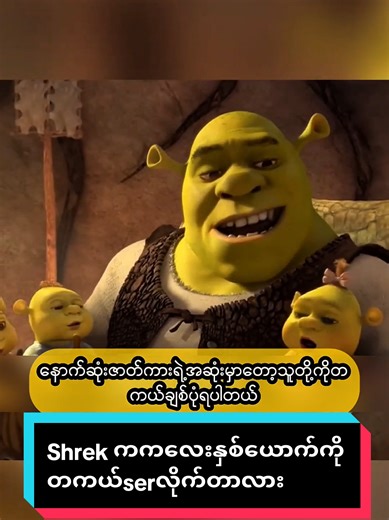 Shrek ကကလေးတွေကိုတကယ်ser လိုက်တာလား #shrek#foryou#fyp#darksidemyanmar | shrek filter