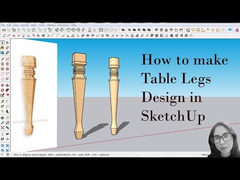 How to make table legs in Sketchup #sketchup