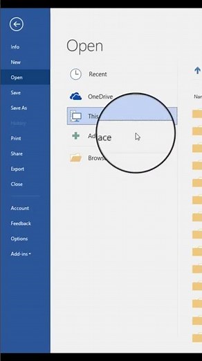 MICROSOFT WORD OPEN DOCUMENT OPTIONS