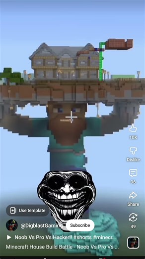 Minecraft build battle noob vs Pro vs hacker