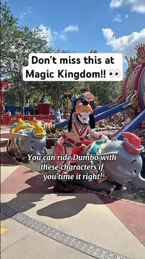 Disney Characters Riding Dumbo at Magic Kingdom
