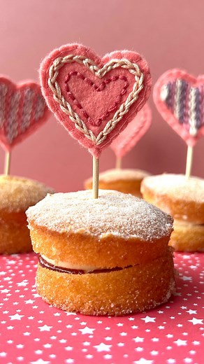 Jenny ~ Embroidery Art, Design & Crafts on Instagram: "I’ve been thinking about making some cupcake toppers for a while, so I’ve started off small and tried some cute little hearts. Perfect for valentines or just giving to someone you love. 💕What do you think? Shall I go big and try something larger? 💕 . . #caketopper #caketoppers #cakedecoration #valentinescupcakes #handmade #embroideryinstaguild #sewing #embroideryart #embroideryhoop #embroidered #embroideryartist #embroideryartwork #british