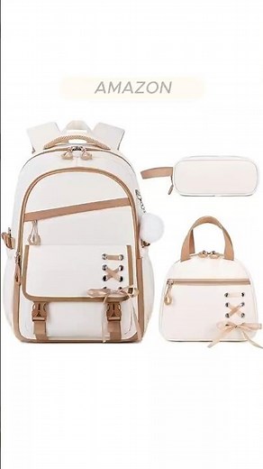 3PCS Girls Backpack with Lunch Bag & Pencil Case–Cute & Durable School Bookbag Set for Kids & Teens