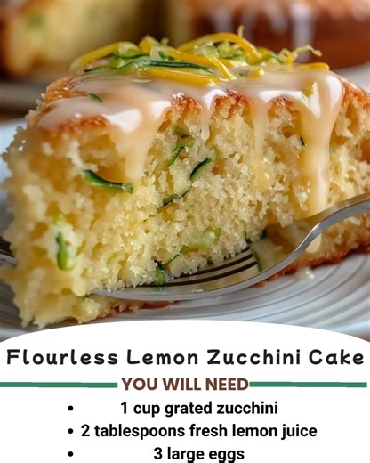 🍋🥒 Flourless Lemon Zucchini Cake – Bright, Moist & Naturally Gluten-Free! ✨🍰 A zesty, tender cake made with fresh zucchini and no flour—light, luscious, and lemony! | Cooking with Sabrina