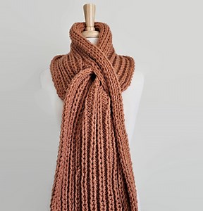 Grobstrick-Strickmuster für Keyhole-Schal: Beginner Easy Knit (Videoanleitung) - Etsy.de