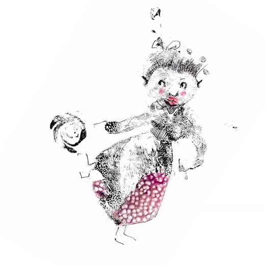 Hexe mit Glasplatte gedruckt