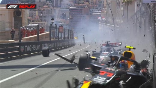 Monaco Grand Prix: First-lap crash leads to red flag