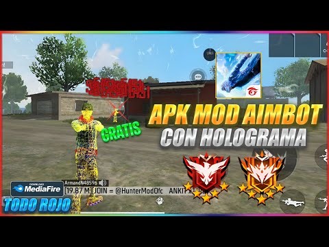 😱 APK MOD AIMBOT ALL RED WITH HOLOGRAM FOR ANDROID FREE ✅ AUTO AIMING PANEL FOR FREE FIRE 🔥