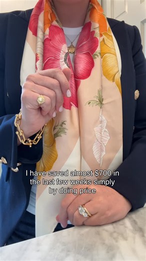 T&T | Thrift & Tell on Instagram: "I’m always surprised that more people don’t know about price adjustments and price matching. I have save truly thousands over my lifetime using these simple tricks. This month alone, I saved almost $700 by requesting an adjustment on my husband’s suits and price matching a birthday present. I have a full guide on my website with more details if you’d like more information! Link to outfit + jewelry (with sizing info) is in bio, or, if you’re a T&T follower, you 