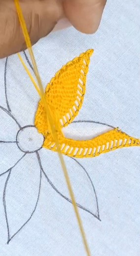 368K views · 4.1K reactions | Awesome Yellow Embroidery Flower Design | Stitching Garden | Facebook