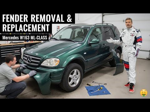 How to Remove & Install a Front Fender on Mercedes M-Class W163 ML)