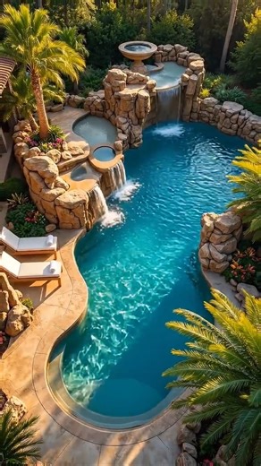 From Ruined Backyard to $500,000 Luxury Waterfall Pool 🤯 #shorts #transformation #renovation