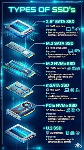 Types Of SSD | Computer,SSD#newshorts #computerbasics #gk #ytshorts