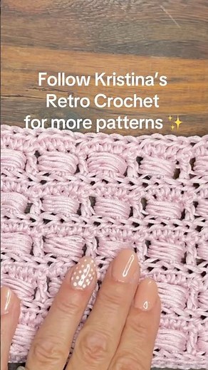 How to Crochet the Retro Puff Stitch 💛 Easy Textured Pattern 🧶 #crochetpattern