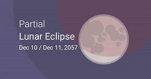 Partial Lunar Eclipse on December 10–11, 2057 – Where and When to See
